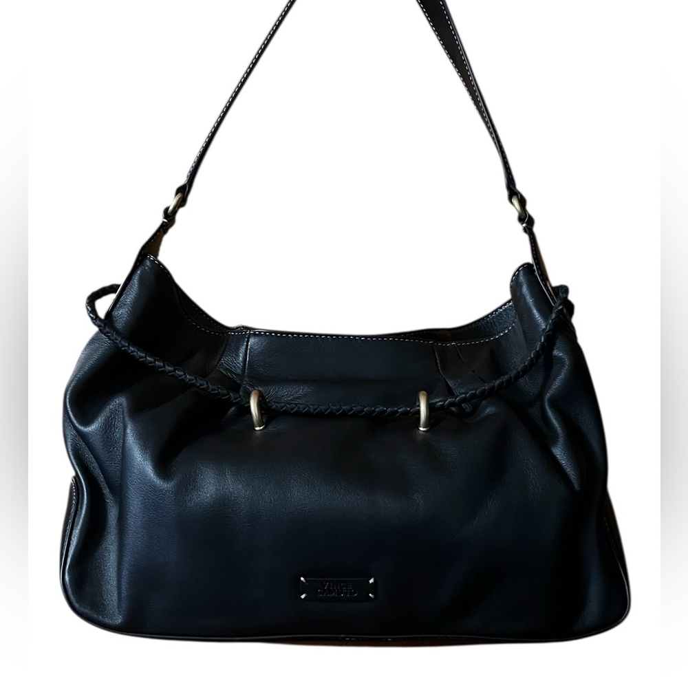 Vince Camuto Black Leather Shoulder Bag